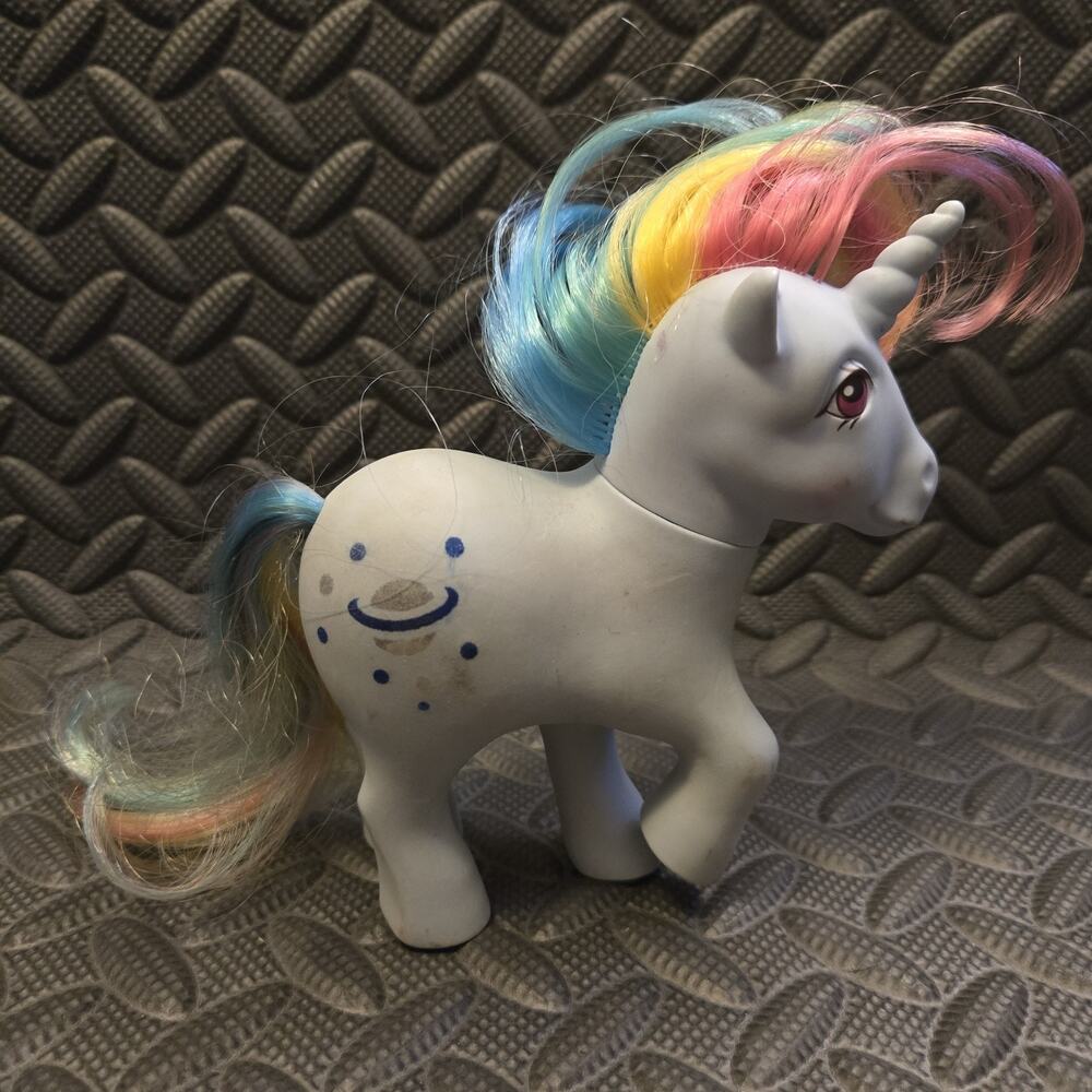 Vintage My Little Pony G1 Moonstone Unicorn Rainbow Hair Hasbro 1980s